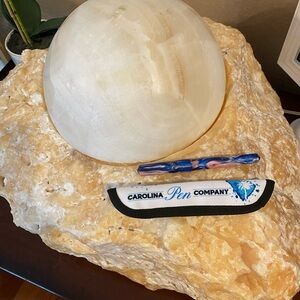 Jonathan Brooks Fountain Pen with Blue and Pink Swirl and case